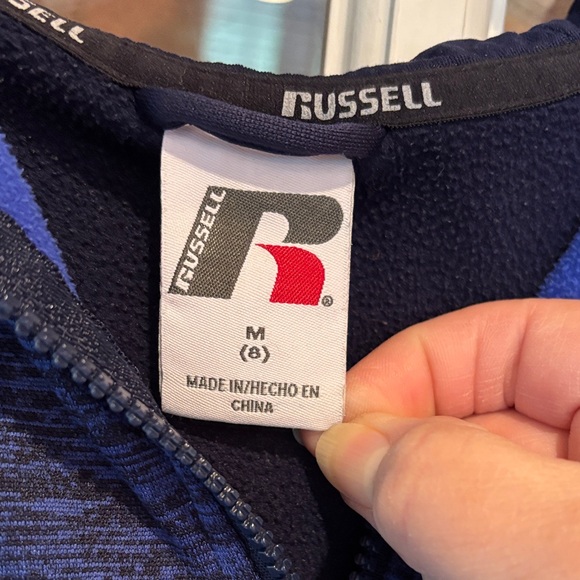 Russell Athletic Kids Blue Full-Zip Hoodie - Picture 4 of 7